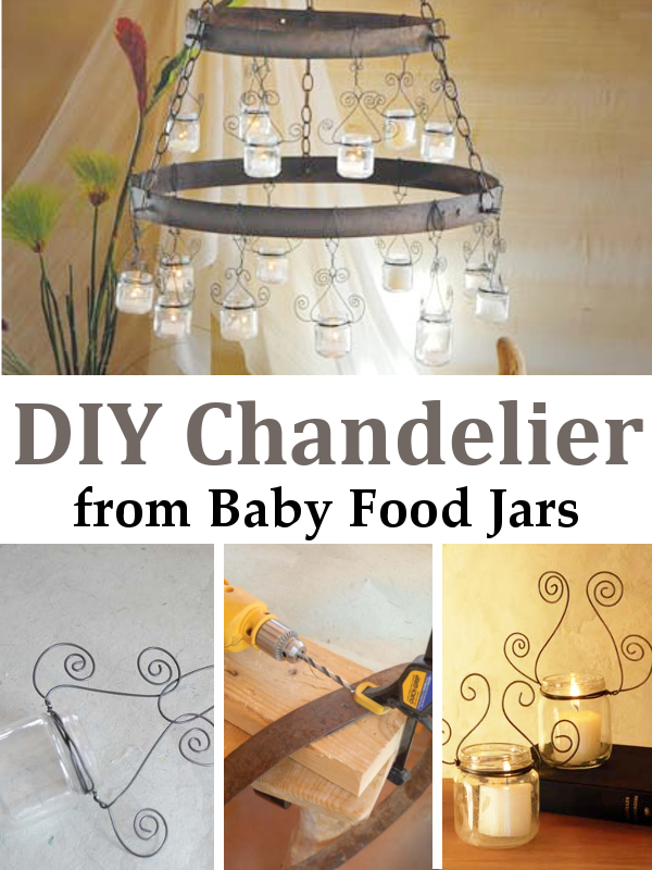 DIY Chandelier From Baby Food Jars