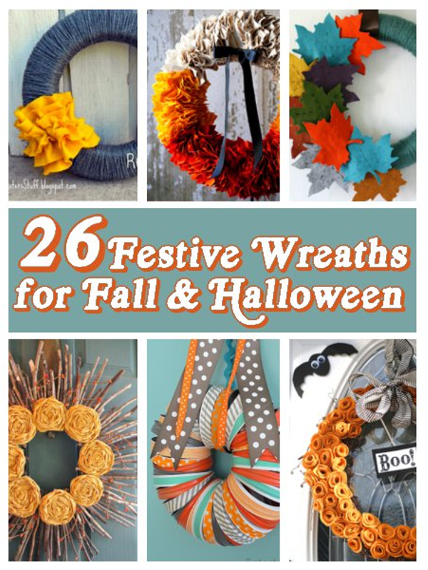 26 Festive Fall & Halloween Wreaths