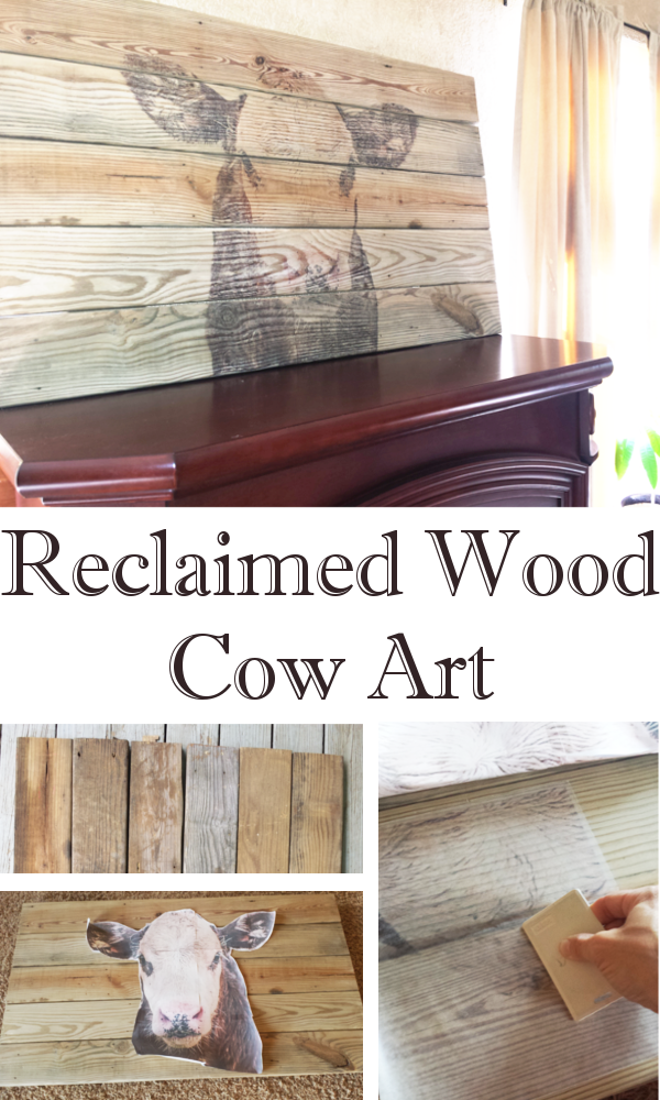Reclaimed Wood Cow Art