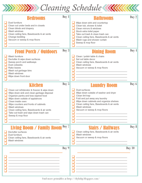 Free Holiday Cleaning Printable And A Giveaway!!