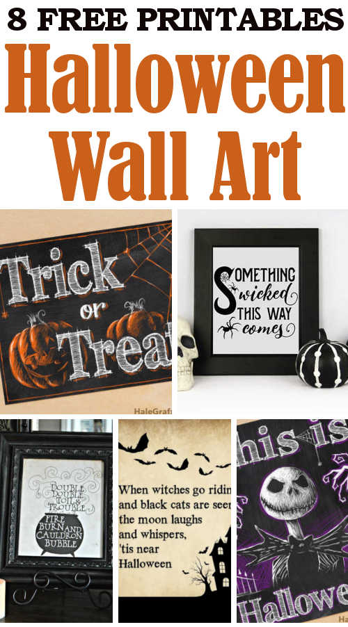 8 Free Halloween Wall Art Printables