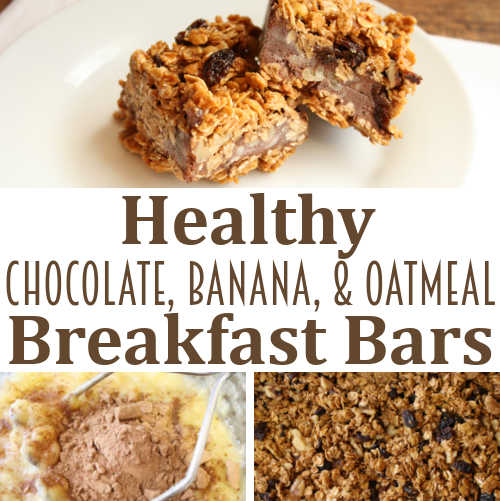 Chocolate, Banana, Oatmeal Breakfast Bars