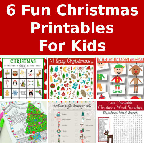 6 Free Christmas Printables For Kids