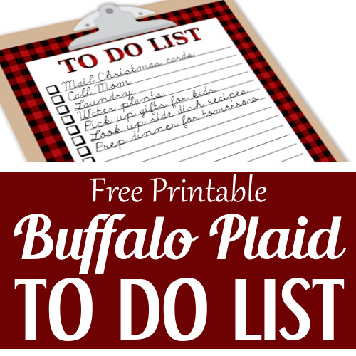 Buffalo Plaid To Do List – Free Printable