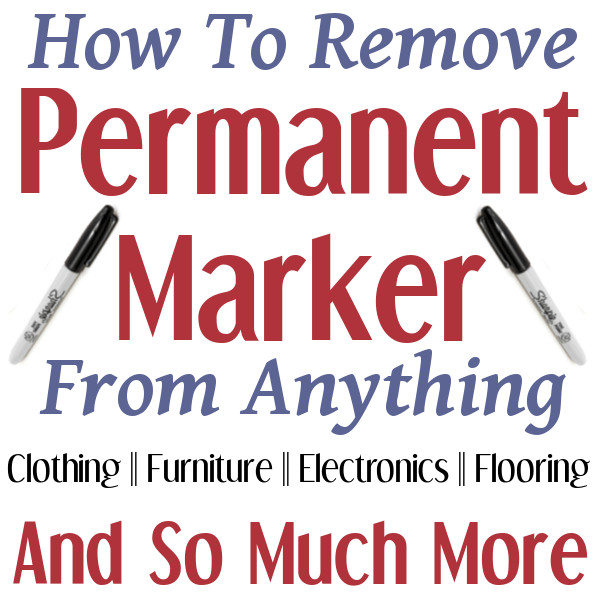 How to remove permanent marker stains from clothes