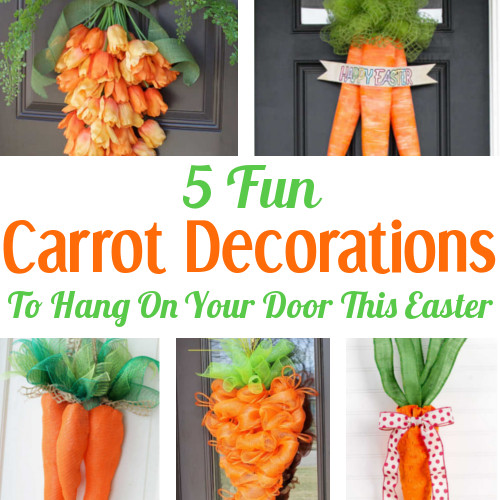 5 DIY Carrot Easter Wreaths