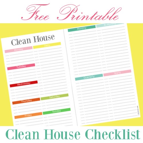 Clean House Checklist – Free Printable