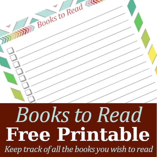 Books to Read – Free Printable (5.5 x 8.5)