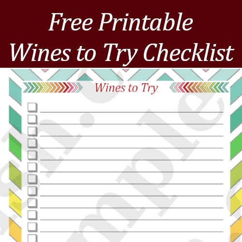 Wines to Try – Free Printable (5.5 x 8.5)