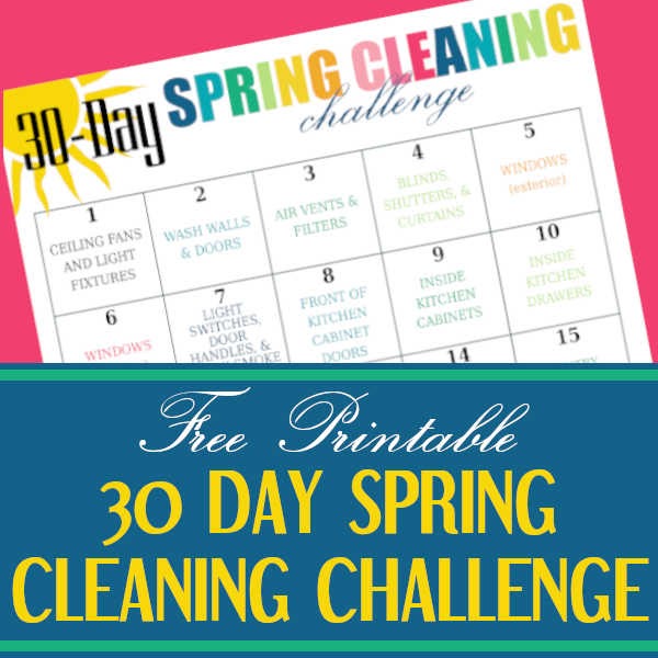 30 Day Deep Cleaning Checklist