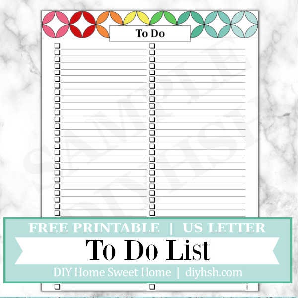 To Do List – Home Management Binder – Free Printable